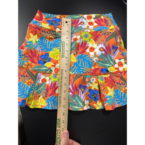 Dona Jo Athletic Skort Floral Artsy Size Small Art to Wear Athletic - Picture 7 of 11